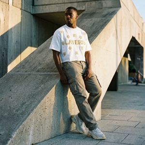 <b>Men</b> Heavyweight 100% Cotton Boxy Fit <b>Crop</b> <b>Top</b> Custom Y2K 3D for Raw Hem Distressed Streetwear Eco-Friendly High GSM - Product Image 2