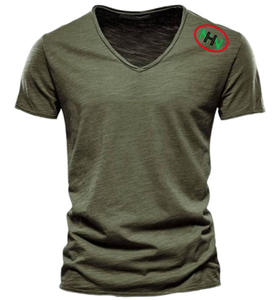 <b>Men's</b> Formal Customizable Polyester/Cotton Knitted <b>V</b>-<b>Neck</b> <b>T</b>-<b>Shirt</b> Breathable Regular Short Sleeve Solid 180 Grams Silk Screen - Product Image 6