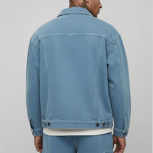 Veste en jean boutonnée pour homme, modèle 2026, la plus vendue, élégante, en coton, col rabattu, séchage rapide, pour l'hiver - Product Image 5