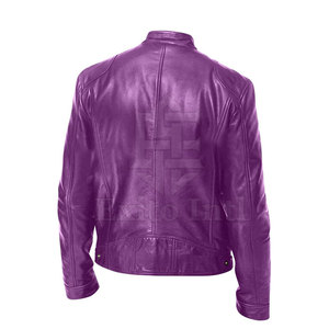 Chaqueta de Cuero de Vaca para Hombre, Corte Ajustado, Estilo Urbano, Cuello Alto, Secado Rápido y Transpirable, Alta Calidad, 2024 - Product Image 4