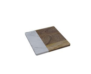 Gran oferta, regalos de boda de estilo clásico personalizados, posavasos de madera de acacia con piedra y mármol para portavasos para bebidas - Product Image 1