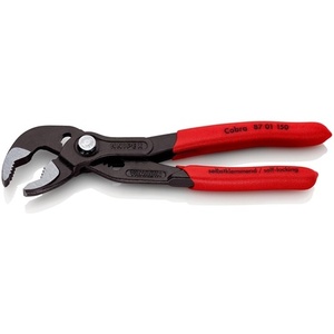 Cobra 150mm Polished Water Pump Pliers with 30mm <b>Clamping</b> Width Plastic Coated for KNIPEX - Product Image 5