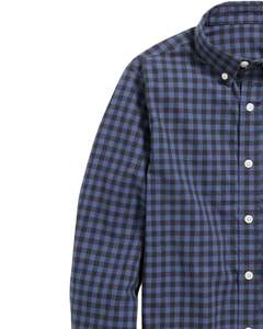 Camisa de Hombre a Cuadros Azul y Negro Personalizada por el Fabricante, Manga Larga, Cuello con Botones, Camisa Informal de Franela de Algodón a Cuadros para Uso Diario - Product Image 3