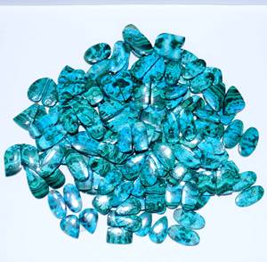 100% naturel AAA Grade Chrysocolle Malachite Cabochon Quartz lâche paire de pierres précieuses pour la fabrication de bijoux Quartz matériel de pierres précieuses - Product Image 4