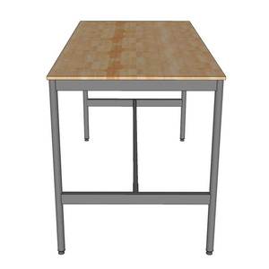 OMA II HBOM220 System Industrial-Style Standing Conference <b>Table</b> 180x90x105cm Rubber Wood & Iron Legs Oval MDF <b>Office</b> Furniture - Product Image 4