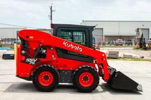 Minicargadora frontal usada Kubota SSV75 con características de retroexcavadora - Product Image 4