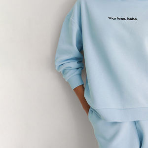 Pull à capuche surdimensionné pour femmes 100% coton personnalisé brodé Slogan Streetwear mode Premium doux polaire sweats à capuche pour femmes - Product Image 4