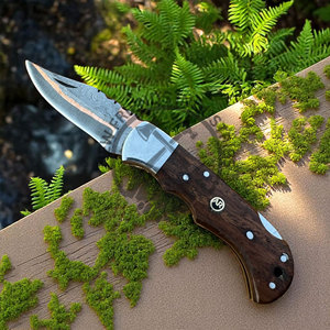 Premium Custom Handmade Copper Damascus Steel Folding EDC <b>Knife</b> Top Selling Pocket Camping <b>Knife</b> Personalized Logo OEM Available - Product Image 3