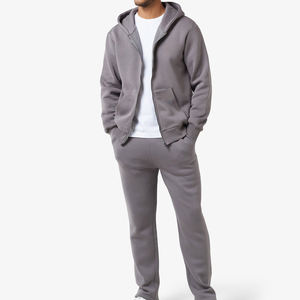 Sudaderas con capucha y pantalones holgados de gran tamaño personalizados de alta calidad, conjunto de chándales de invierno en blanco para hombres - Product Image 2