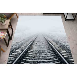 Tapis imprimé moderne : Tapis antidérapant pour salon, tapis doux non tissé - Product Image 5