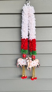 ที่แขวนตกแต่งผนังรูปวัวของตกแต่งแบบอินเดียสายห้อยห้อยแบบดั้งเดิมของประดับตกแต่งวัดจากดอกมะลิ - Product Image 5