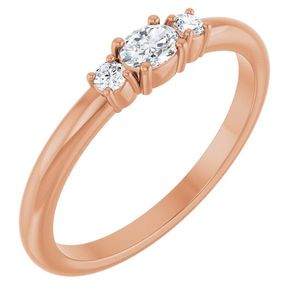 Stuller 124547:101P 14KR Stackable Diamond <b>Ring</b> for <b>Men</b> and Women - Product Image 1