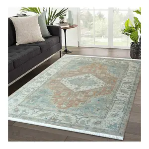 Tapis d'époussetage fait à la main de style Oriental, 1 pièce, artisanal, avec nœuds turcs, accessoire de sol moderne, commerce de gros