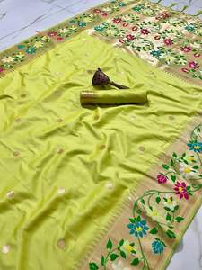 Kanchipuram-Blusa de seda pura para mujer, blusa de seda con tejido de Zari, proveedor y distribuidor indio - Product Image 6