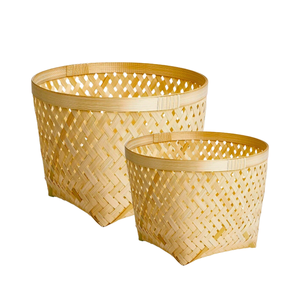 PANIERS EN BAMBOU Naturel Fabriqués à la Main Panier de Stockage de Fruits Tissé à la Main au Vietnam pour des Espaces de Vie Chics et Durables - Product Image 1