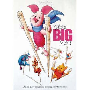 Postcard Featuring Piglet's Big Movie <b>A4</b> Paper Digital Printed Music Style Birthday Card A5 Size for Holiday Christmas Occasions - Product Image 1
