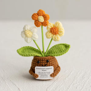 Venta al por Mayor de Adornos de Ganchillo de Algodón con Diseño de No Me Olvides, Decoración de Escritorio de Oficina, Regalo de Energía Positiva para Navidad, Halloween, San Valentín - Product Image 6