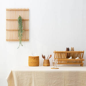 Wholesale DHT Handicraft Stylish Natural Rattan Utensil Holder <b>Basket</b> Woven Cloth for Kitchen Dining Table Home Decor - Product Image 4