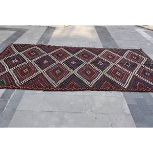 Alfombra turca clásica roja negra de área grande 5,3X11,4 pies patrón abstracto diseño rectangular de pasillo 10mm para adolescentes para dormitorios - Product Image 4