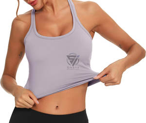 Custom Women's Sleeveless Crop <b>Tank</b> <b>Top</b> <b>Square</b> <b>Neck</b> Fitted Yoga <b>Top</b> Stretch Workout Fitness Activewear for Gym Running - Product Image 3
