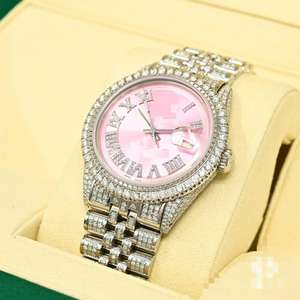 Reloj de Pulsera de Lujo para Mujer con Diamantes de Moissanita, Caja de Acero Inoxidable, Esfera Analógica, Estilo Deportivo, Hip Hop, Cristal - Product Image 1