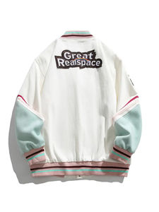 Lycée Baseball Team personnalisé toile Letterman vestes pour enfants col montant numéro point haute rue Style prix de gros - Product Image 2