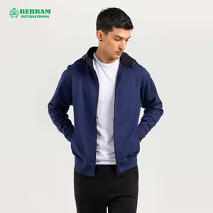 Sweat à capuche zippé sur mesure de bonne qualité pour homme, fabrication directe d'usine, impression personnalisée, sweat à capuche zippé intégral pour homme - Product Image 3
