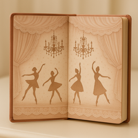 LABON Carnet A5 en tissu rose avec nœud perlé et volants superposés pour cadeau élégant.