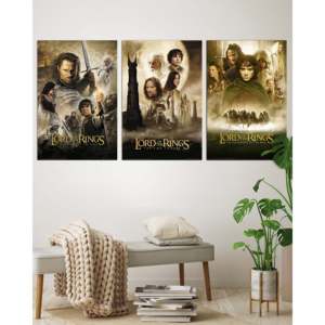 Lord of the Rings Hanging <b>Poster</b> Set (3 Movie <b>Posters</b>) Digital Printing Technique for Scrolling Decorations - Product Image 5