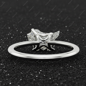 แหวนหมั้นเพชรทรงโซลิแตร์ทองคำแท้เงินสเตอร์ลิง ประดับเพชรแล็บโกรน รับรองโดย GIA IGI คุณภาพ DEF VVS VS ทรงนอร์ชิวเทอร์เรียร์ - Product Image 2