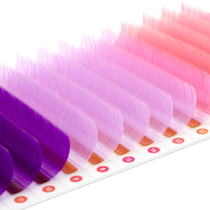 Cils en vrac personnalisés, couleurs mélangées, faux cils en vison, plateau de cils en velours dramatique, cils en soie, cils colorés accrocheurs, fournitures d'extensions de cils en gros - Product Image 4