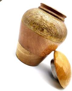 Wooden Cremation <b>Urns</b> for <b>Ashes</b> Adult Male/Female Tree of Life Heart Engrave Decorative <b>Urns</b>-Wooden Small Cremation <b>Urn</b> - Product Image 4