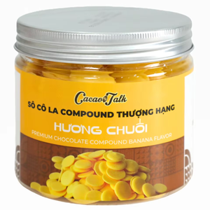Boutons de chocolat solides premium à la banane, ingrédient de cacao de haute qualité, certifié HALAL, pour l'industrie de la boulangerie et de la confiserie, OEM/ODM, produit phare - Product Image 1