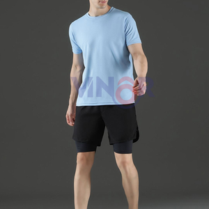 Camiseta personalizada de punto de algodón 100% para hombre, secado rápido, alta calidad, informal, ajuste Regular, versión sólida, diseño en blanco, logotipo personalizado - Product Image 2