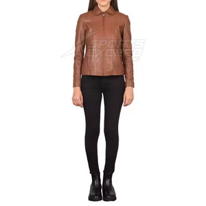 Chaquetas de Cuero para Mujer a Precio Económico, Nueva Llegada, Tejido de Punto Largo, Color Personalizado, Diseño Personalizado, Alta Calidad - Product Image 5