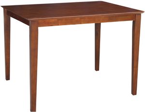 Table de jambe de secoueur de hauteur en bois massif 30x48 pouces durable et élégant pour tout espace. Parfait pour manger ou utiliser l'espace de travail. - Product Image 1