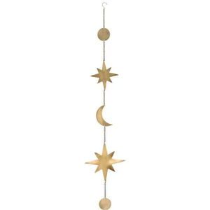 Guirnalda De Luna Dorada y estrella para decoración del hogar, bodas y eventos de fiesta, guirnalda colgante decorativa con diseños celestiales - Product Image 1
