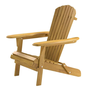 Chaise Adirondack en bois intemporelle avec design à lattes, idéale pour se prélasser confortablement en plein air - Product Image 4