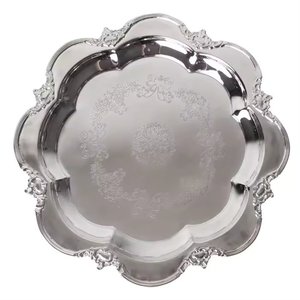 Vaisselle et Assiettes Assiette décorative en métal de qualité supérieure Décoration de table pour événement et festival faite à la main - Product Image 6