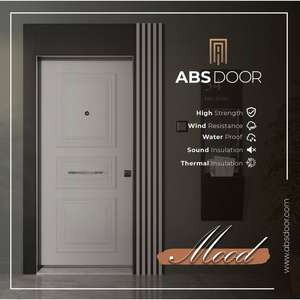Puerta de Entrada Moderna de Acero ABSDOOR ARMIDA, Múltiples Opciones de Color, para Interiores de Hoteles, Protección Contra Robos, Aislamiento Térmico y Acústico, ISO - Product Image 5