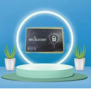 Bloqueador de escudo de señal de diseño personalizado, Protector de tarjeta de crédito, bloqueo RFID, tarjeta antirrobo