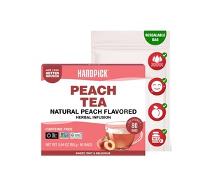 ชาพีชแบบซอง HANDPICK (80 ซอง) ปลอดจีเอ็มโอ ปราศจากคาเฟอีน - พีช, ฮิบิสคัส - Product Image 1