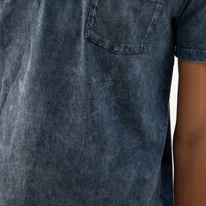 Street Wear Dernière conception Hommes T-shirts délavés à l'acide Couleur unie Taille adulte Hommes T-shirts délavés à l'acide - Product Image 6