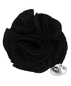 เข็มกลัดติดเนคไทลายดอกไม้สำหรับทุกเพศเข็มกลัดผ้าฝ้ายผิวสัมผัสสำหรับสูทลำลองแบบทางการ - Product Image 1