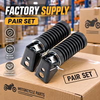 Pédales de porte arrière de moto SYCT en plastique et acier inoxydable, repose-pieds compatibles avec Suzuki GN125 HJ125-8 GS125 CG125 Cruiser Retro