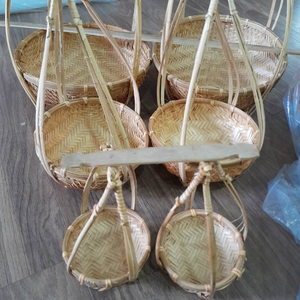Handmade Vietnamese Bamboo <b>Basket</b> Tray for Fruit <b>Display</b> - Product Image 3