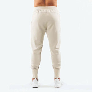 Pantalones de chándal de pierna recta con etiqueta privada personalizada al por mayor, pantalones de chándal de felpa francesa para hombre, pantalones para correr - Product Image 2
