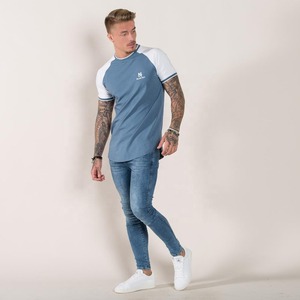 T-shirts pour hommes à manches longues, coupe ajustée, respirants, personnalisables, en polyester/coton 220 g/m², de haute qualité, à fond rond, faible MOQ OEM - Product Image 2