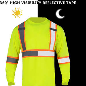 เสื้อนิรภัยแขนสั้นสะท้อนแสงมองเห็นได้ชัดเจนเสื้อยืดระบายอากาศสำหรับทำงานโกดังก่อสร้างชั้น3 - Product Image 6