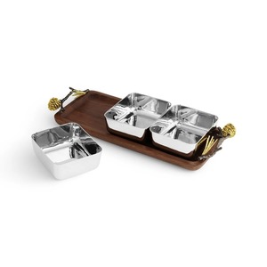 ชุดถาดไม้และชามเหล็ก3ชุด - Product Image 2